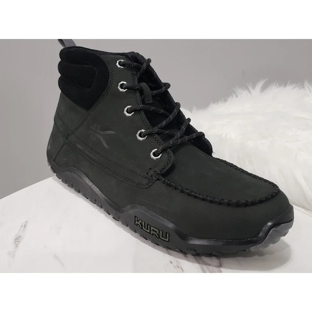 NEW NO BOX SZ 11 Kuru $189 Quest Men's Smokestack Black Leather Waterproof Boots